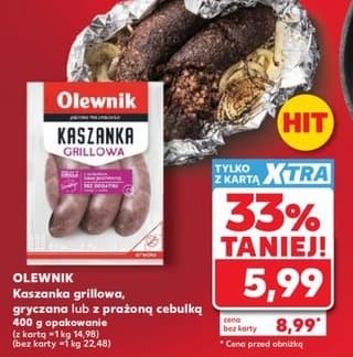 kaszanka grillowa, gryczana lub z prażoną cebulką