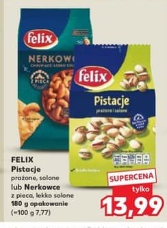 pistacje prażone solone lub nerkowce z pieca lekko solone