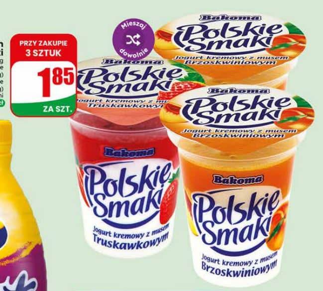 Bakoma jogurt kremowy z musem truskawkowy 120g