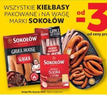 Wszystkie kiełbasy pakowane i na wagę