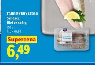 Targ Rybny Lidla filet z sandacza ze skórą 100g