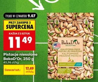 pistacje niesolone