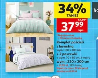 komplet pościeli z bawełną