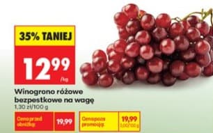 winogrono różowe bezpestkowe