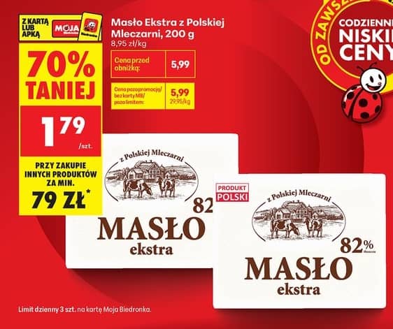 z Polskiej Mleczarni masło ekstra 200g