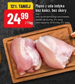 mięso z uda indyka bez kości, bez skóry