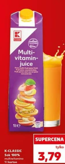 K-Classic sok 100% multiwitamina 1l