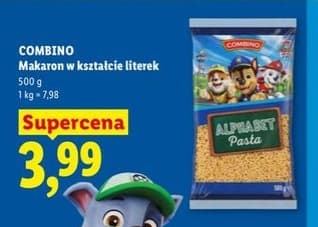 makaron w kształcie literek