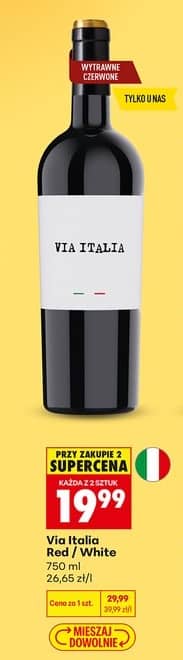 Via Italia wino wytrawne białe 750ml