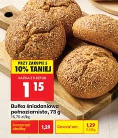 bułka śniadaniowa pełnoziarnista