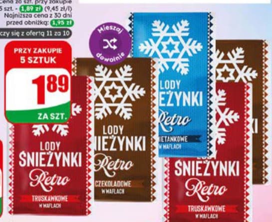 lody kostka Śnieżynka