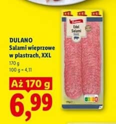 Dulano salami wieprzowe w plastrach 170g