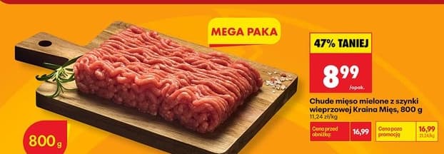 chude mięso mielone z szynki wieprzowej