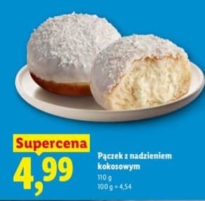 pączek z nadzieniem kokosowym