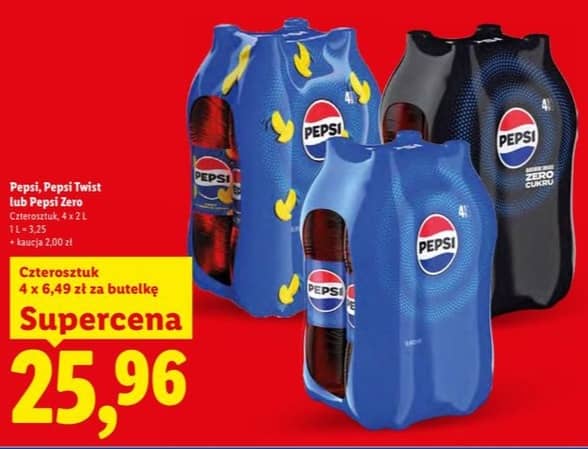 Pepsi napój gazowany cola różne rodzaje 4x2l