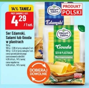 ser Edamski, Salami lub Gouda w plastrach
