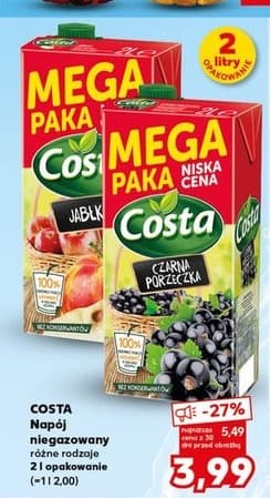 napój niegazowany