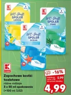 K-Classic zapachowe kostki toaletowe 3x55ml