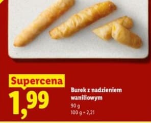 burek z nadzieniem waniliowym
