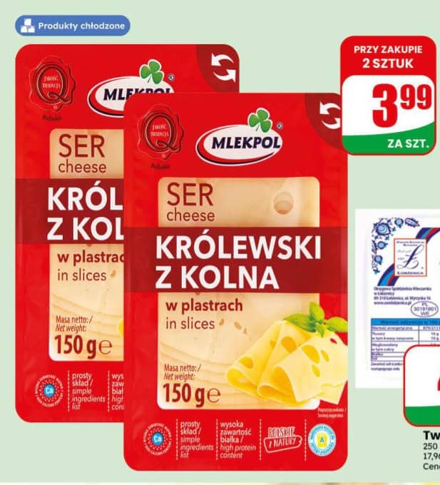 Mlekpol ser królewski w plastrach 150g