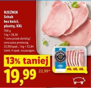schab w plastrach bez kości xxl