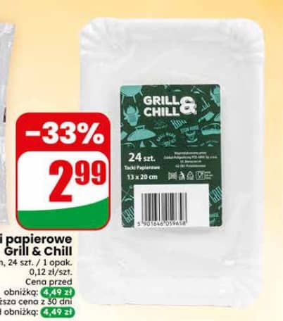 Grill & Chill tacki papierowe 24szt.