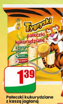 Tygryski pałeczki kukurydziane z kaszą jaglaną 60g