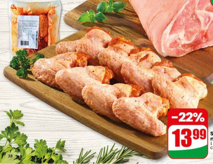 skrzydło z kurczaka na grillu w marynacie