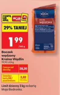 Kraina Wędlin boczek wędzony 100g