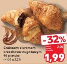 croissant z kremem orzechowo-nugatowym