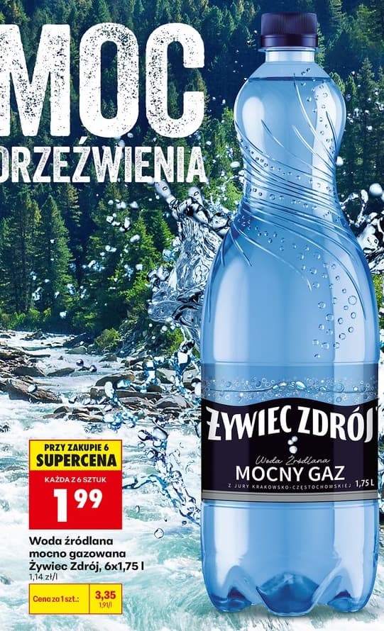 woda źródlana mocno gazowana