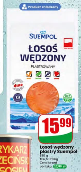 łosoś wędzony plastrowany