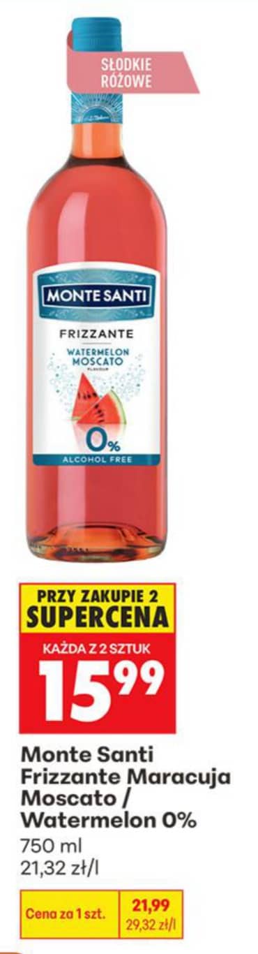 Monte Santi wino bezalkoholowe Frizzante Maracuja Watermelon 750ml