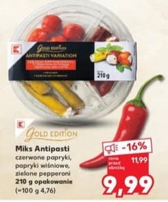 miks antipasti czerwone papryki, papryki wiśniowe, zielone pepperoni