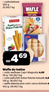 wafle do lodów różne rodzaje