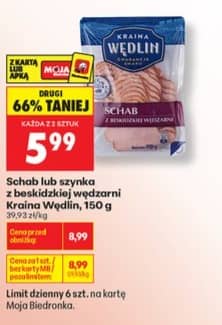 Kraina Wędlin schab lub szynka z beskidzkiej wędzarni 150g