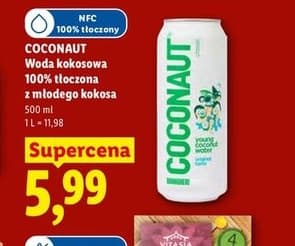 woda kokosowa 100% tłoczona z młodego kokosa