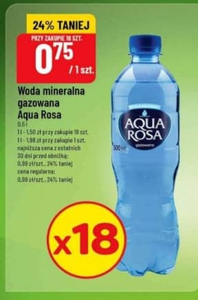 Aqua Rosa woda mineralna gazowana 0.5l