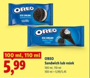 lody sandwich lub rożek