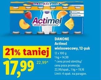 Danone actimel wieloowocowy 12x100g