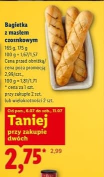 bagietka z masłem czosnkowym