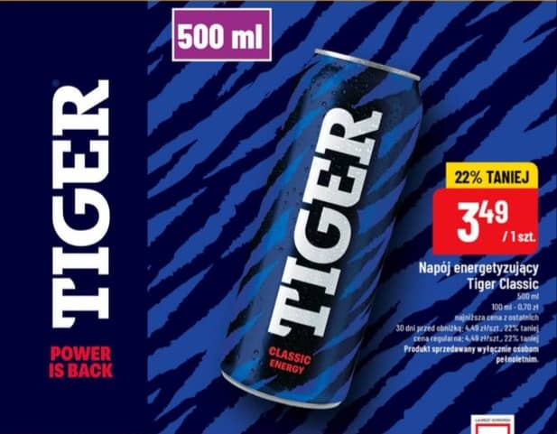 Tiger napój energetyzujący Classic 500ml