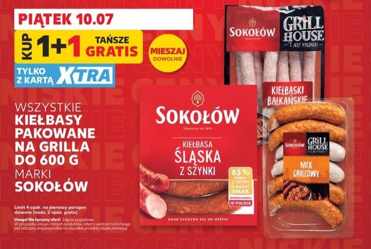 Wszystkie kiełbasy pakowane na grilla
