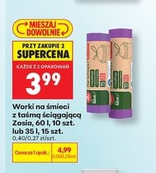 worki na śmieci z taśmą ściągającą