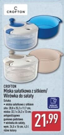 miska sałatkowa z sitkiem lub wirówka do sałaty
