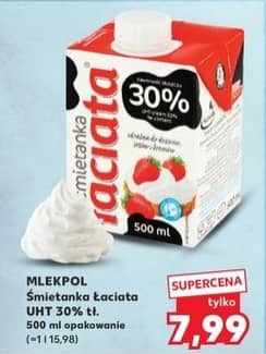 Mlekpol śmietanka łaciata UHT 30% tł. 500ml