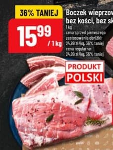 boczek wieprzowy bez kości, bez skóry