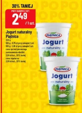 Piątnica jogurt naturalny 330g