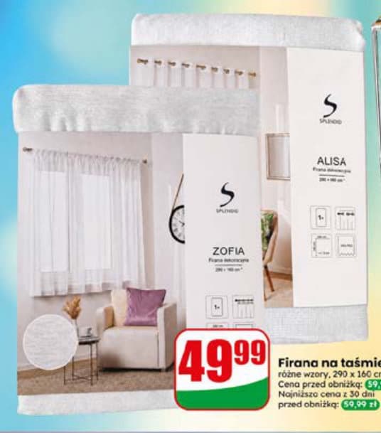 firana na taśmie, na kółkach