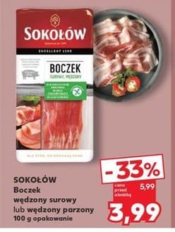 boczek wędzony surowy lub wędzony parzony